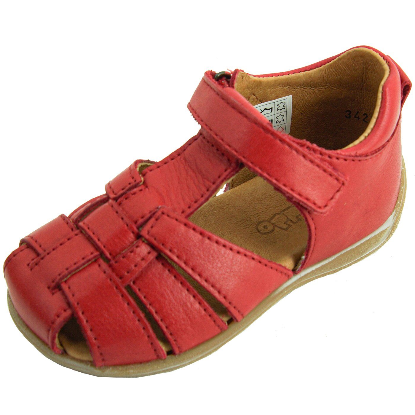 Niedrige Preise froddo® G2150168 Sandale Rot aus mit Leder Klettverschluss