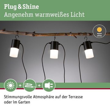 Paulmann Gartenleuchte LED Plug & Shine Lichterkette Tubs in Anthrazit 3x 2W 480lm E14 3-flam, keine Angabe, Leuchtmittel enthalten: Ja, LED, warmweiss, Gartenleuchten