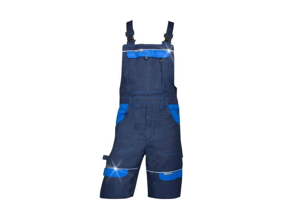 Shorts-Latzhose Safety dunkelblau-hellblau COOl TREND H8609 Arbeitshose Arbeitshorts Ardon