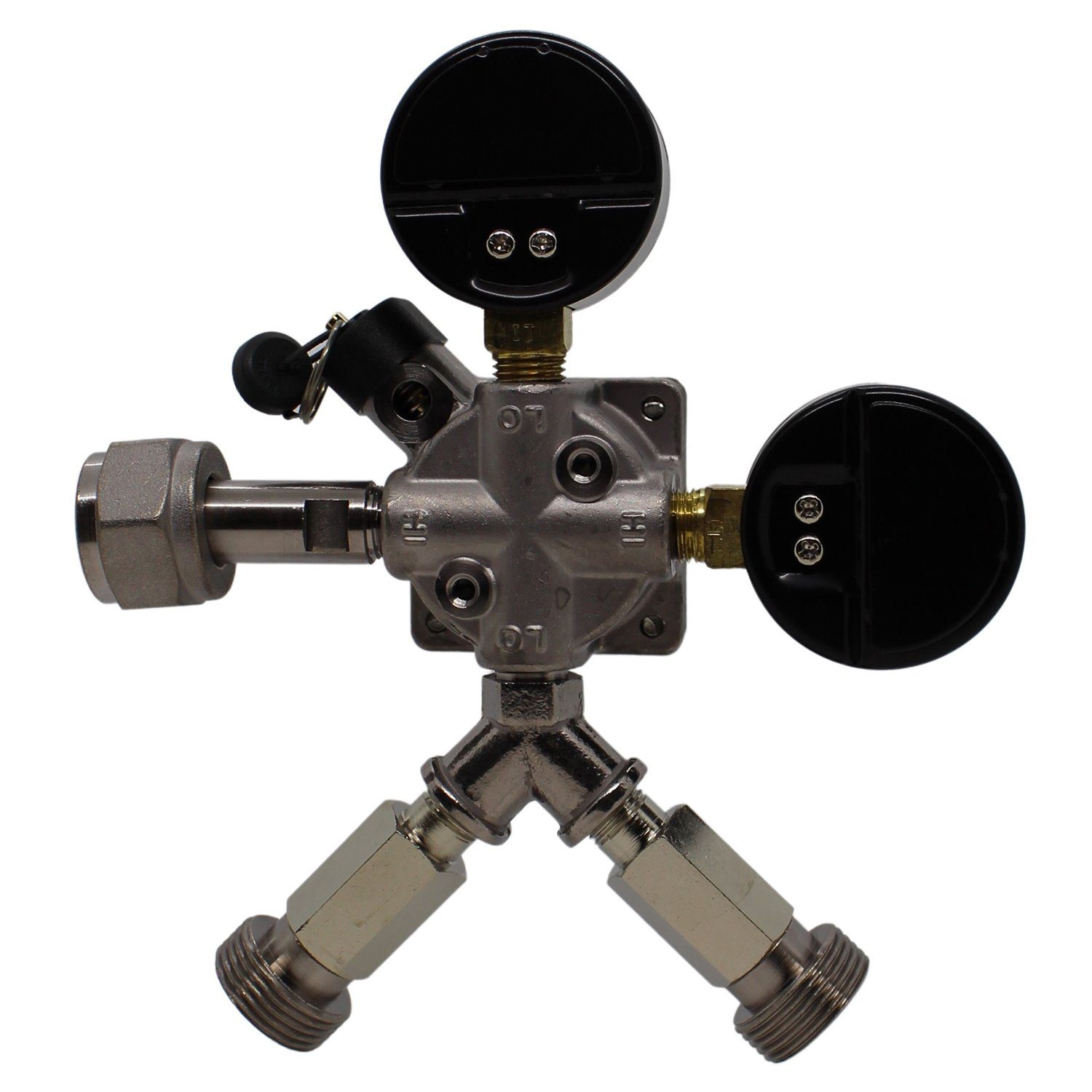 ich-zapfe Druckminderer Druckminderer 2-leitig CO2 für Bier Zapfanlage 3bar