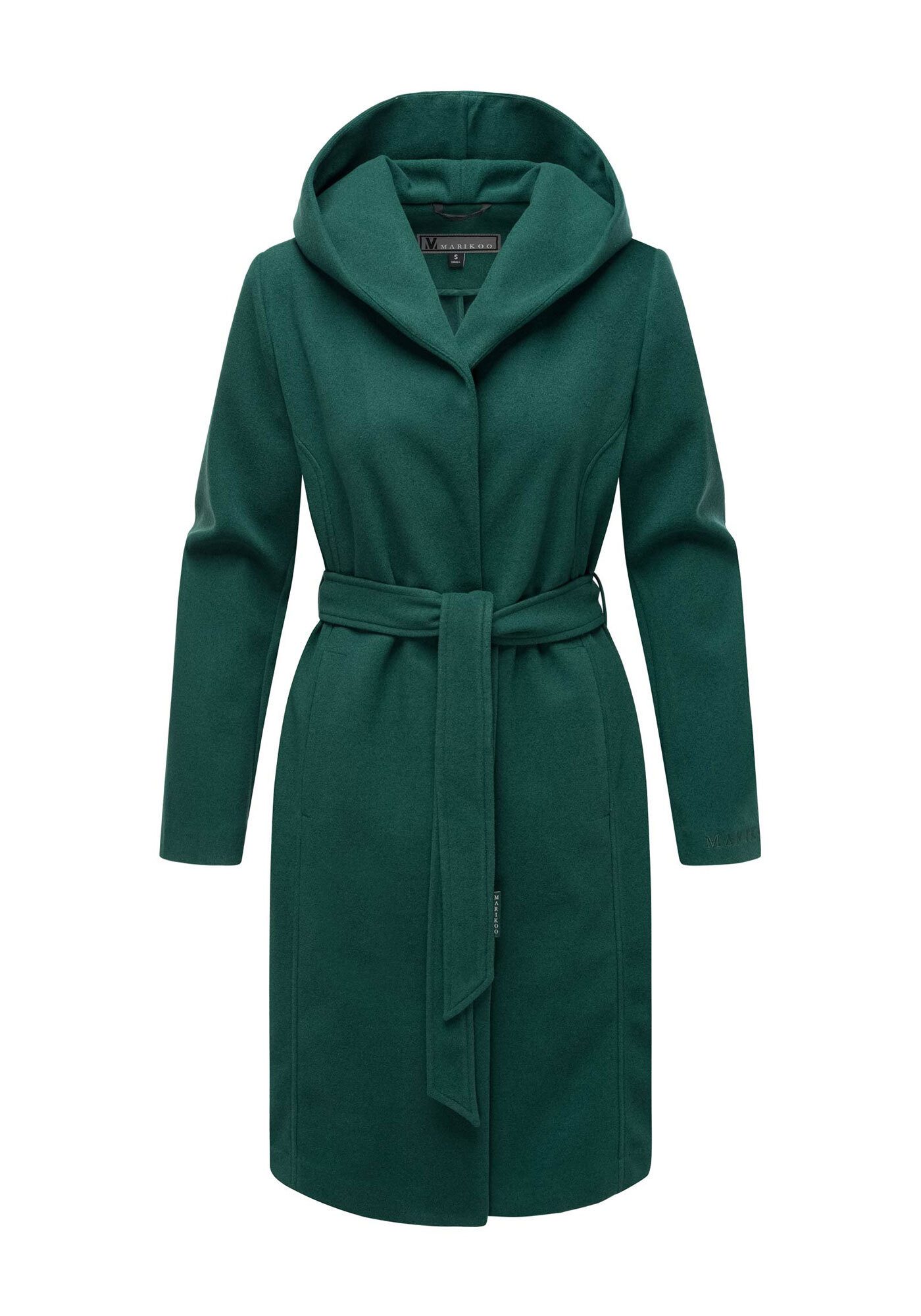 Marikoo Kurzmantel Kailii Eleganter Wickel Mantel mit Taillengürtel und Ove günstig online kaufen