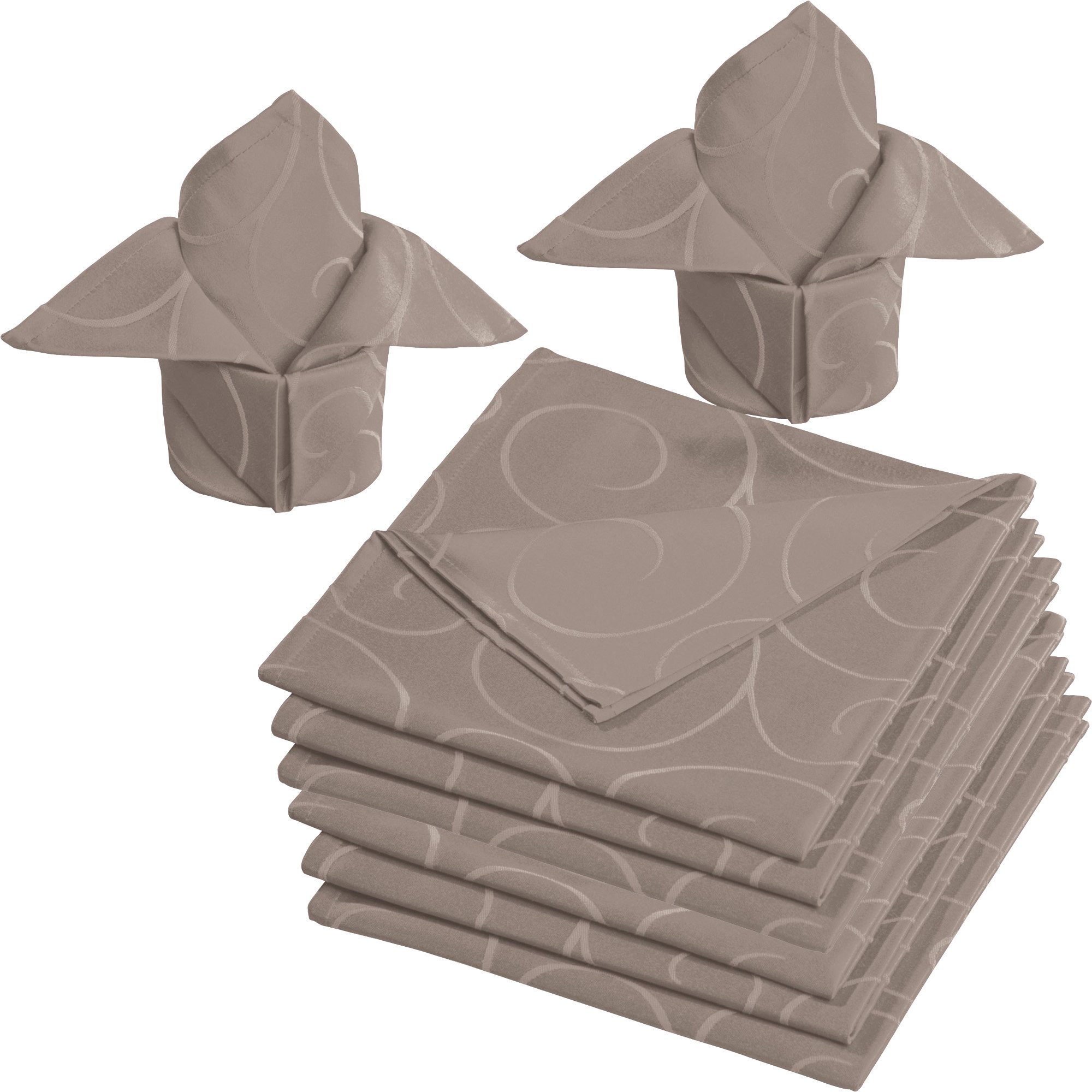 Erwin Müller Stoffserviette Serviette "Oberhausen" 8er-Pack, Damast Uni