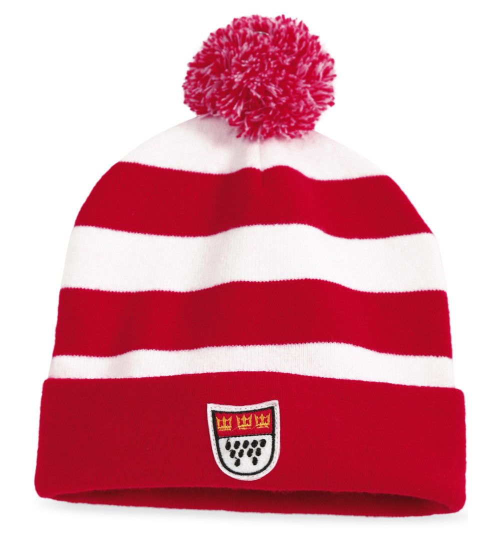 Fries Kostüm Mütze Kölle Alaaf Köln Wappen Karneval Fasching Flauschig Rot günstig online kaufen