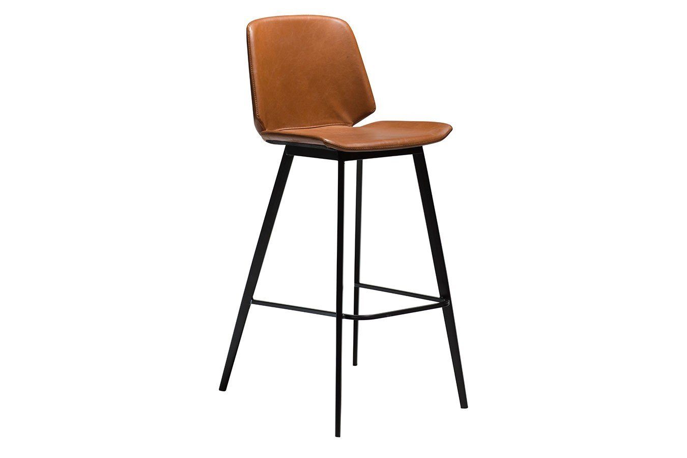 Barhocker Bar Stuhl Swing Kunstleder hellbraun