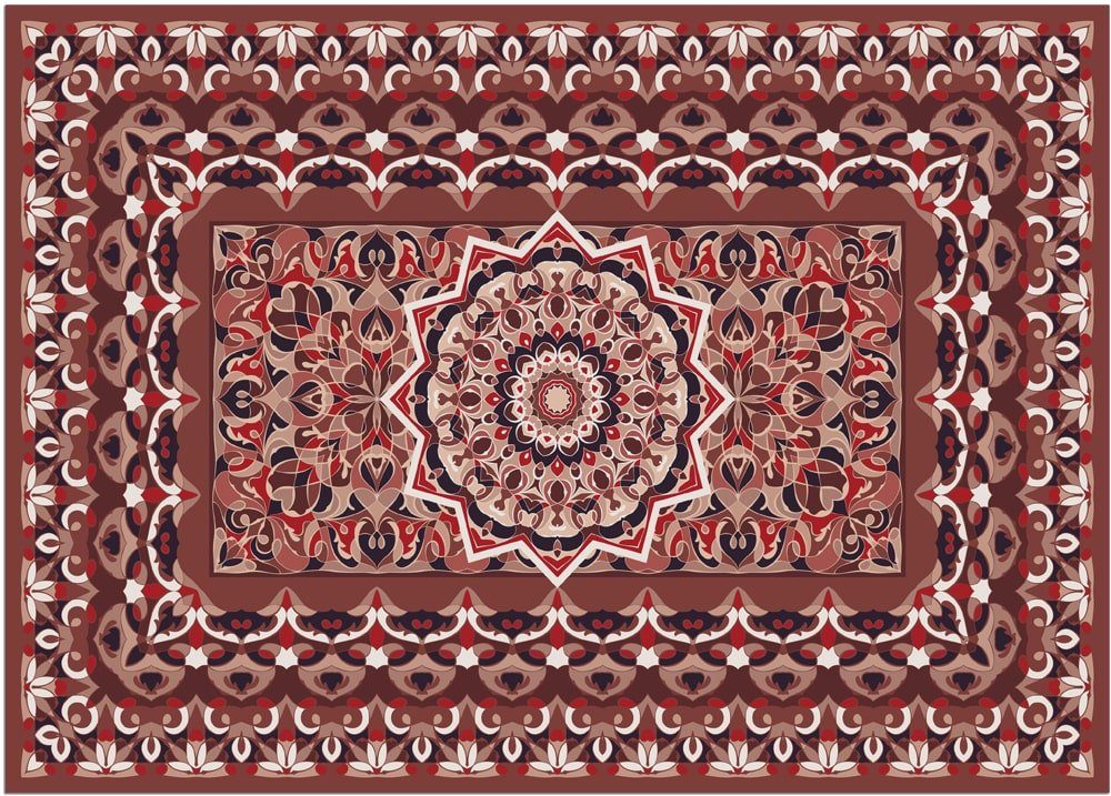 Fußmatte Fußabstreifer DECOR Perser Ornamente rot Orientalisch