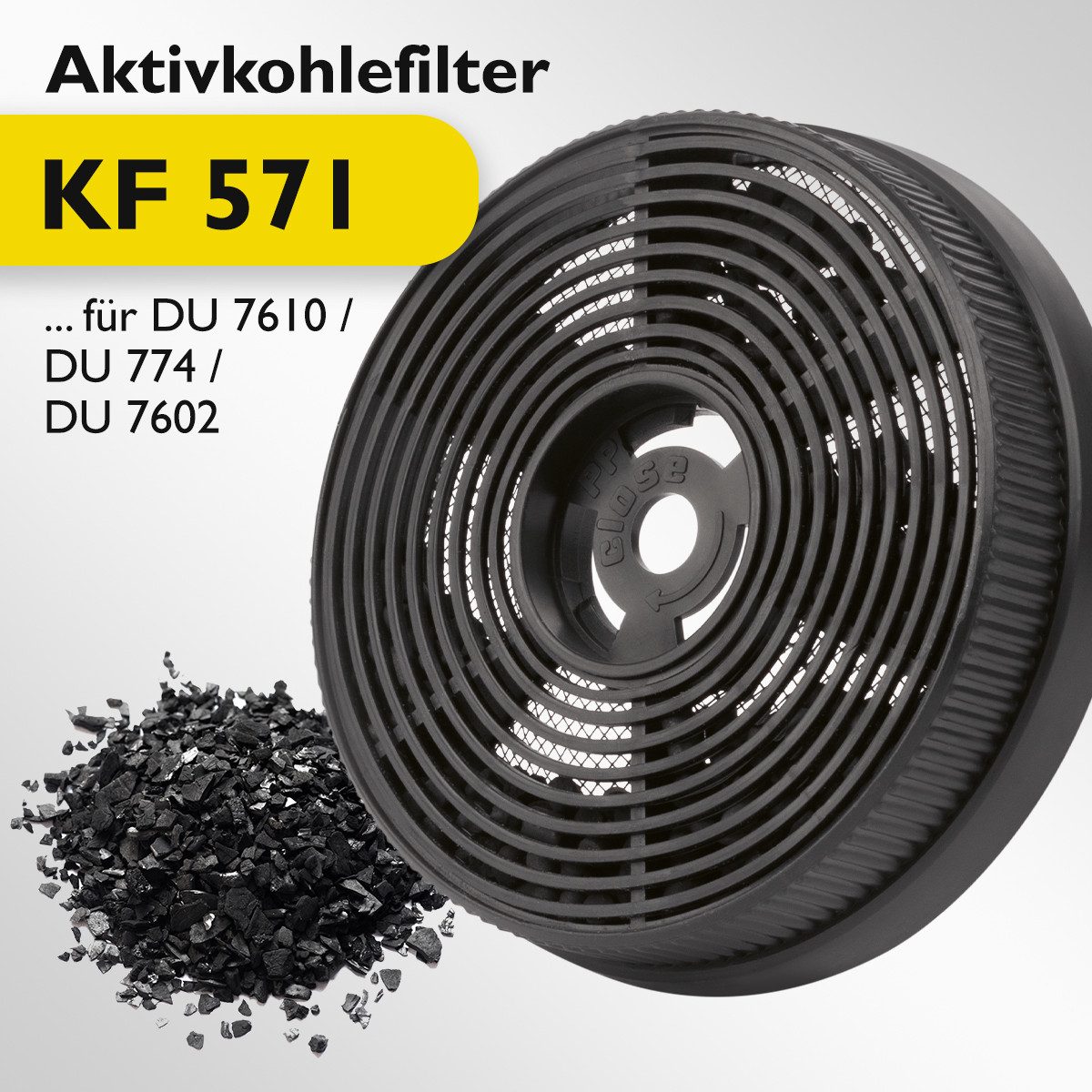 BOMANN Aktivkohlefilter KF 571, 2er Set, für DU 774 G, DU 7602 G, DU 7610 G