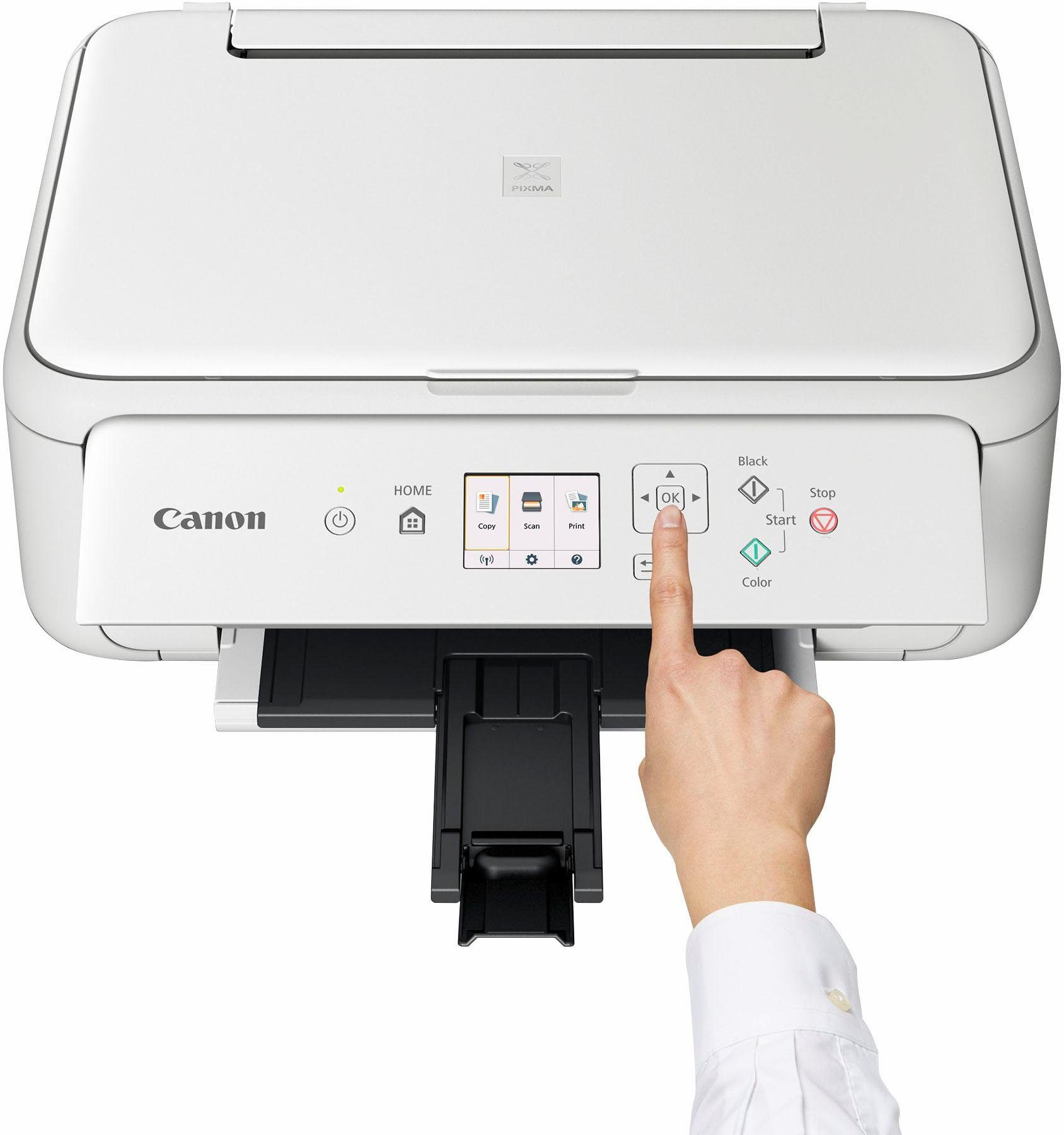 Canon PIXMA TS5150/TS5151 Multifunktionsdrucker, (Bluetooth, WLAN (Wi-Fi), 3in1 Tintenstrahl-Multifunktionsgerät)