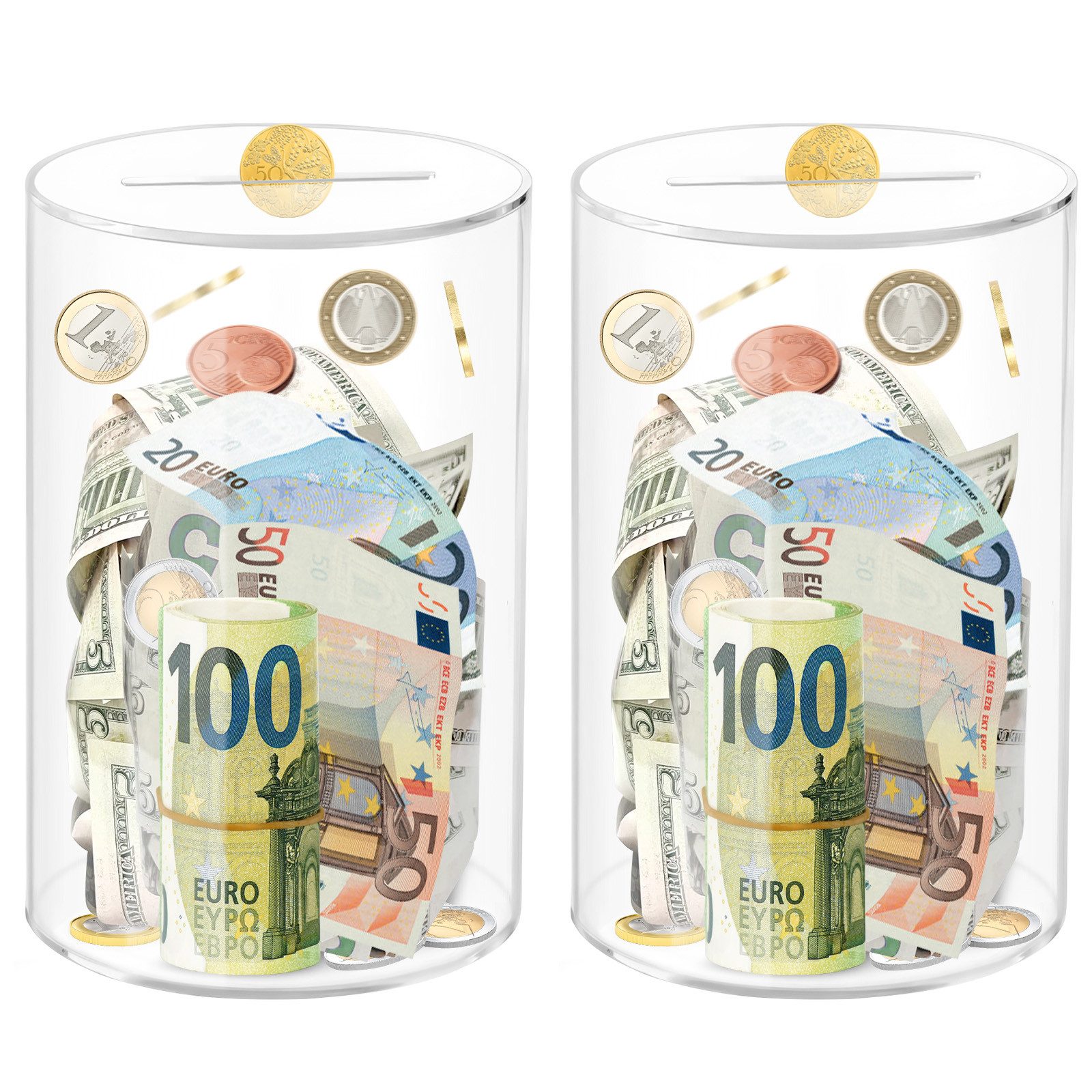 BlingBin Spardose Acryl Transparente Sparbüchse, Sparschwein günstig online kaufen