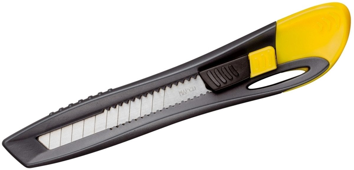 MAPED Cutter Cutter Universal Kunststoff 9mm farbig sortiert auf Blisterkarte
