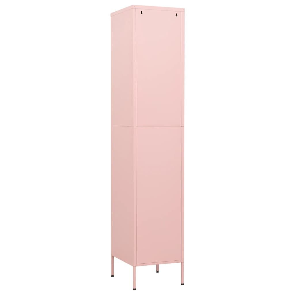 vidaXL Fächerschrank Schließfachschrank Rosa 35x46x180 cm Stahl (1-St) – Bild 5 von 5