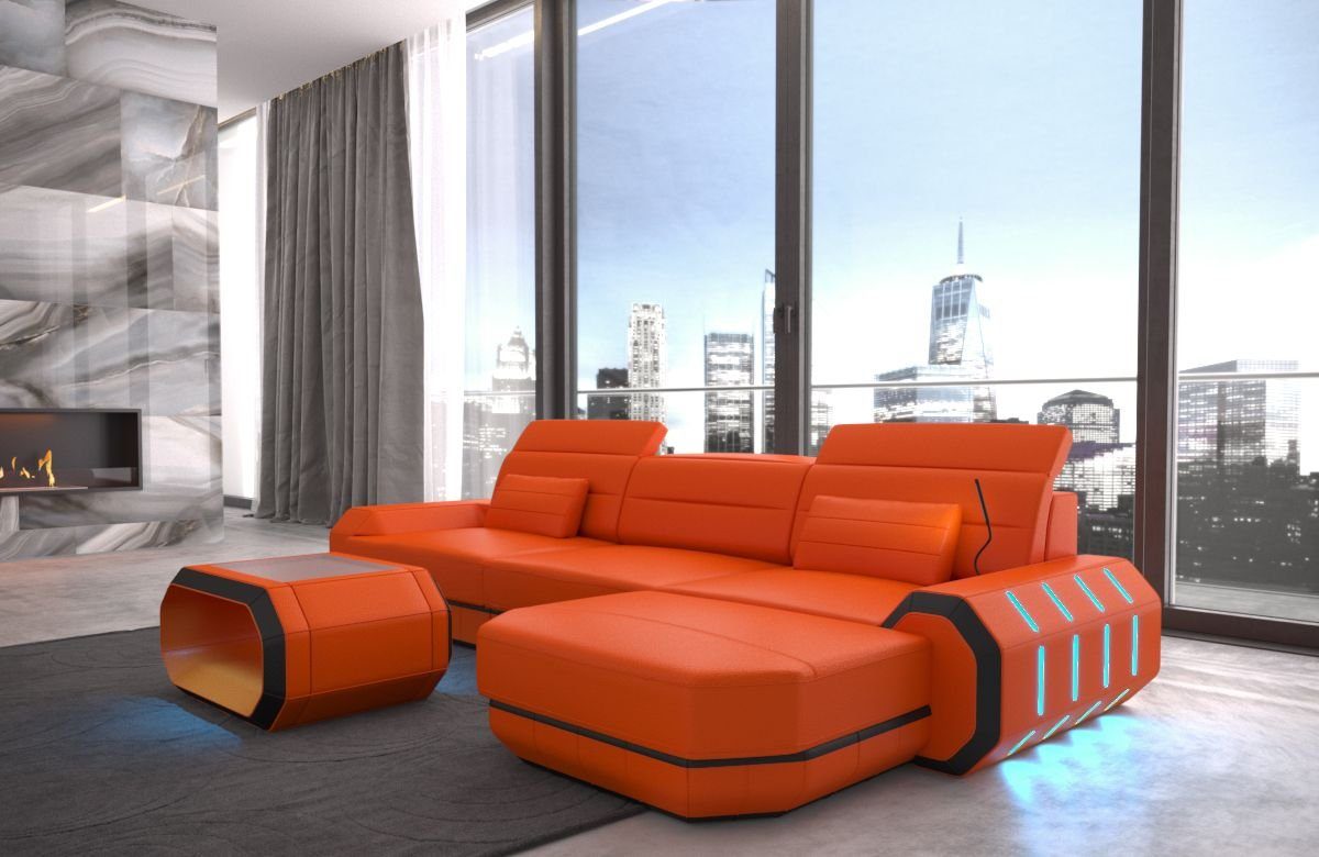 Ecksofa Sofa Ledersofa Roma L Form Leder Sofa Ledercouch