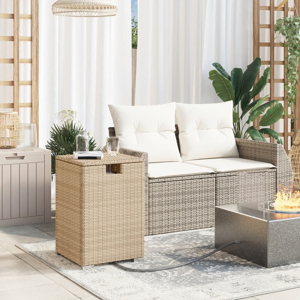 vidaXL Gartentisch Propan-Tank-Verstecktisch Beige 40x40x60 cm günstig online kaufen