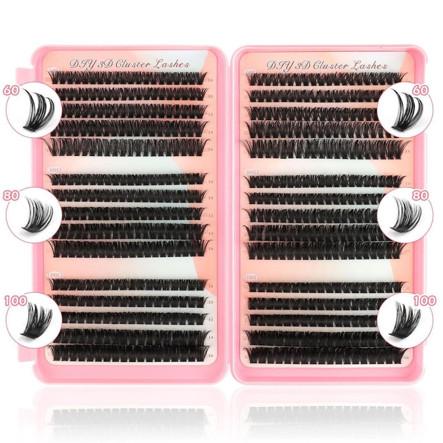 LuxusKollektion Einzelwimpern Einzelwimpern Kit 580St D Curl 60D-100D