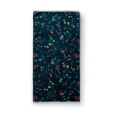 PiP Studio Handtuch Pip Le FLEURS Waschhandschuh Gästetuch Handtuch Duschtuch, dark blue, Baumwolle (1-St), rechteckig