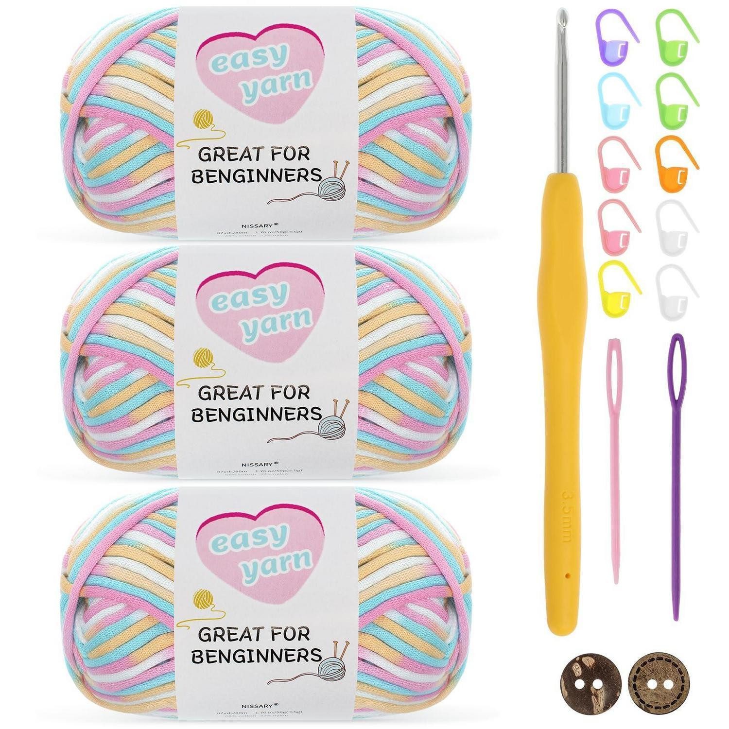 LuxusKollektion Häkelgarn Set Mehrfarbig 3er Pack Häkelwolle, (3-St)