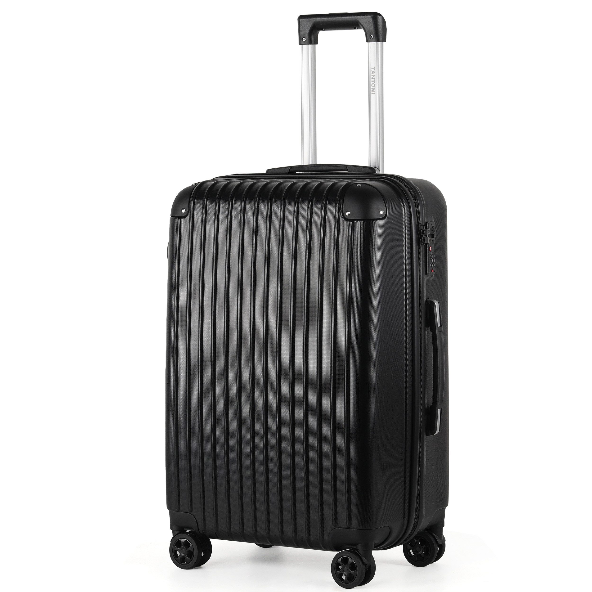 TAN.TOMI Hartschalen-Trolley Handgepäck Koffer ABS Hartschale Trolley Business-Koffer, Verstärkte Ecken, sicheres 3-stelliges Zahlenschloss 56/66/76 cm