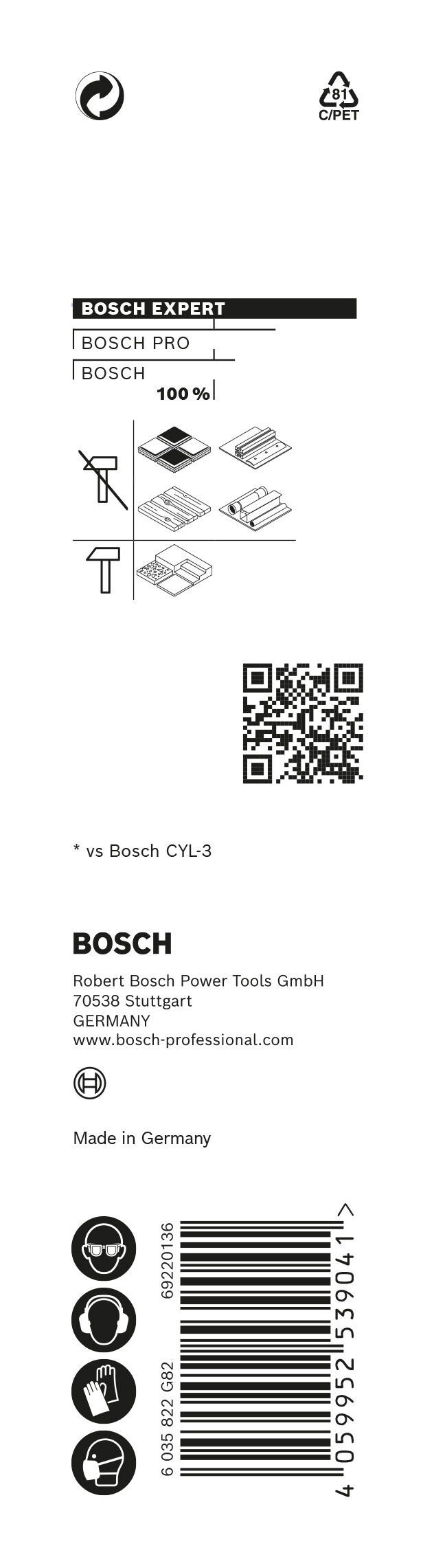 x x CYL-9 Construction 100 mm 5,5 Multi x MultiConstruction, Expert - BOSCH Universalbohrer Expert 1er-Pack - CYL-9 60 6