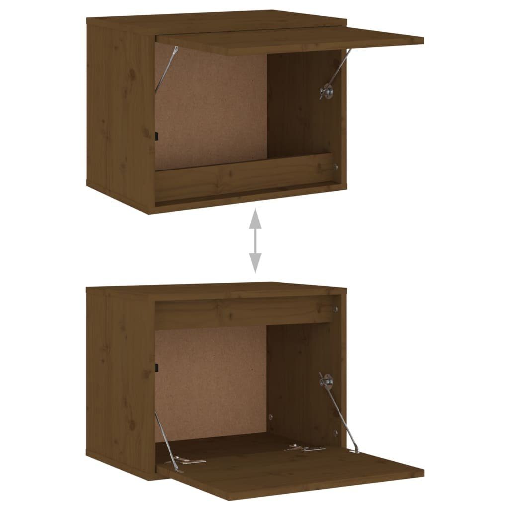 vidaXL Regal Wandschrank Honigbraun 45x30x35 Kiefer cm Massivholz Schränkchen