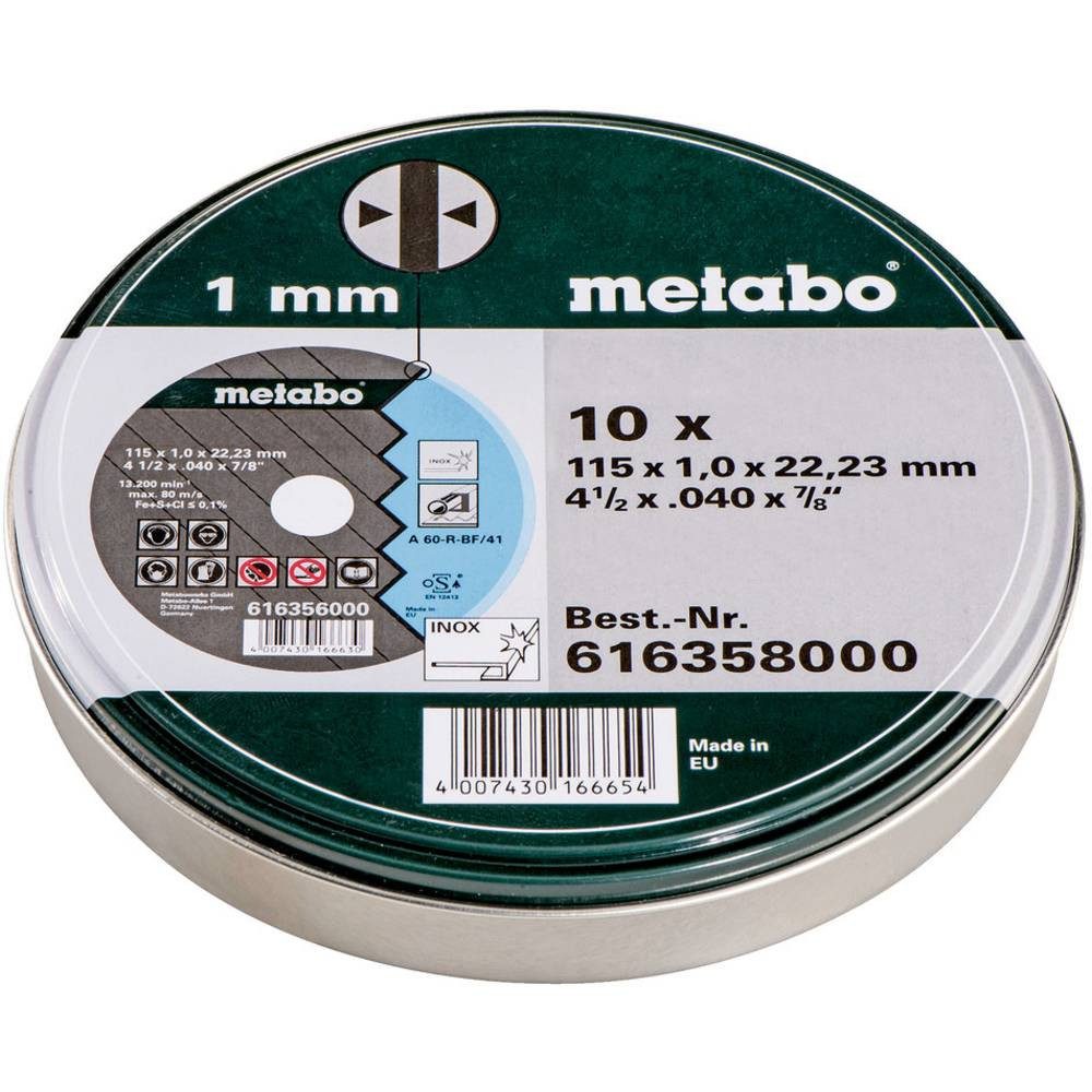 metabo Trennscheibe Trennscheiben-Set Inox 616358000