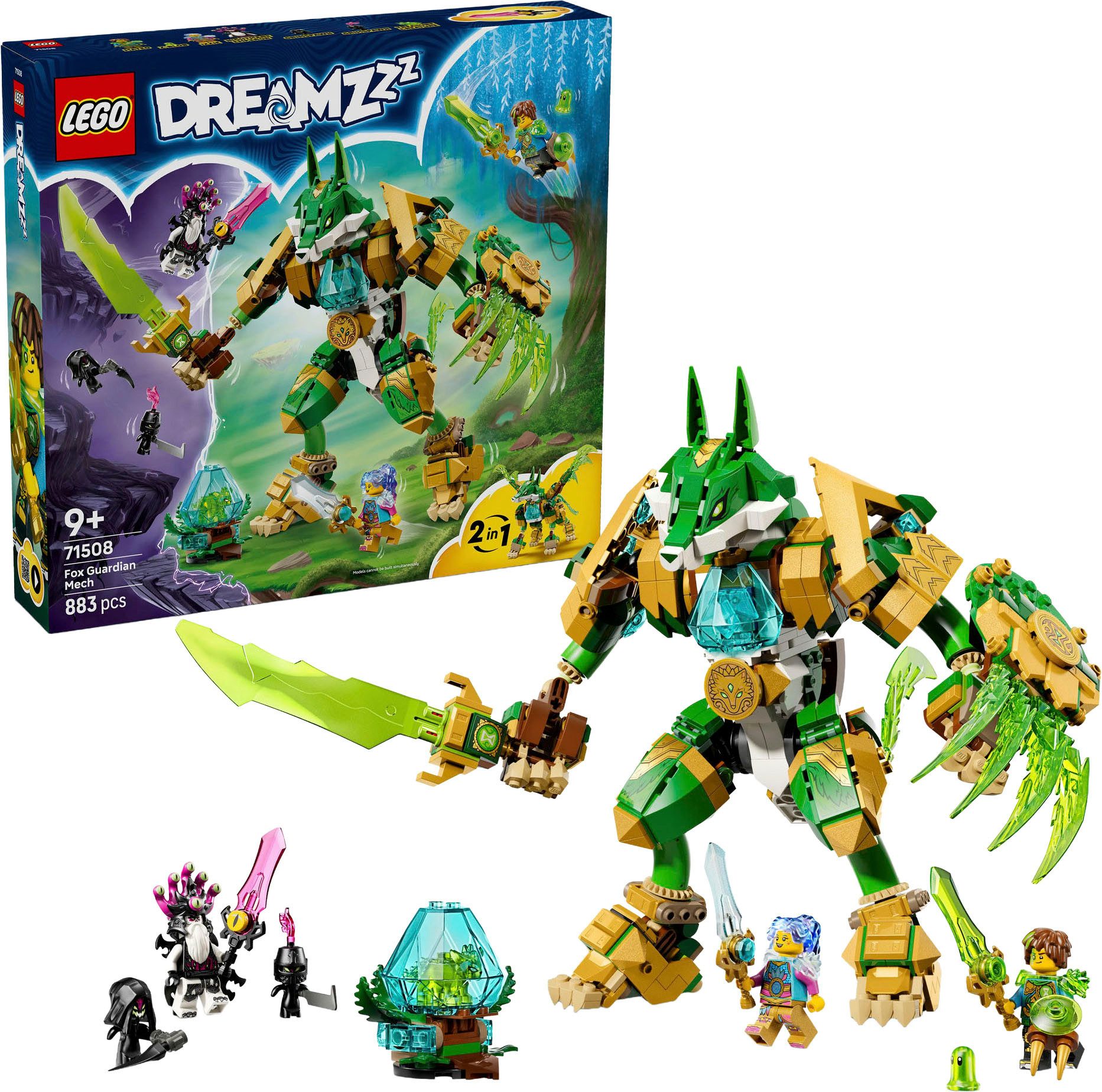 LEGO® Fuchs-Wächtermech (71508), LEGO DREAMZzz Konstruktionsspielsteine, (883 St), Made in Europe
