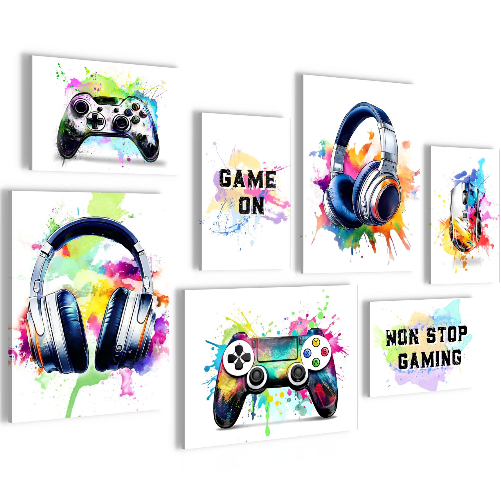 Novart Wandbild Wandbilder Gamer Spielkonsole Jugendzimmer Kinderzimmer Jun günstig online kaufen