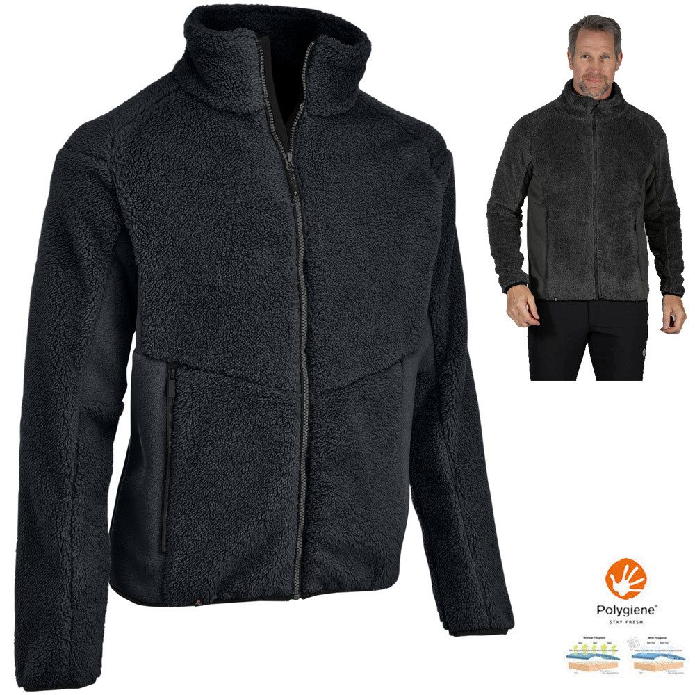 Maul Trekkingjacke MAUL Göteborg Herren warme Fleecejacke – warm, atmungsaktiv, schwarz