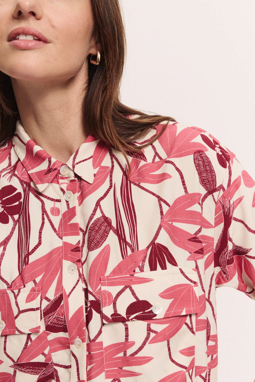 Tranquillo Hemdbluse Oversized Bluse Anii aus EcoVero™ Viskose Oversized-Bluse aus nachhaltiger LENZING ECOVERO Viskose