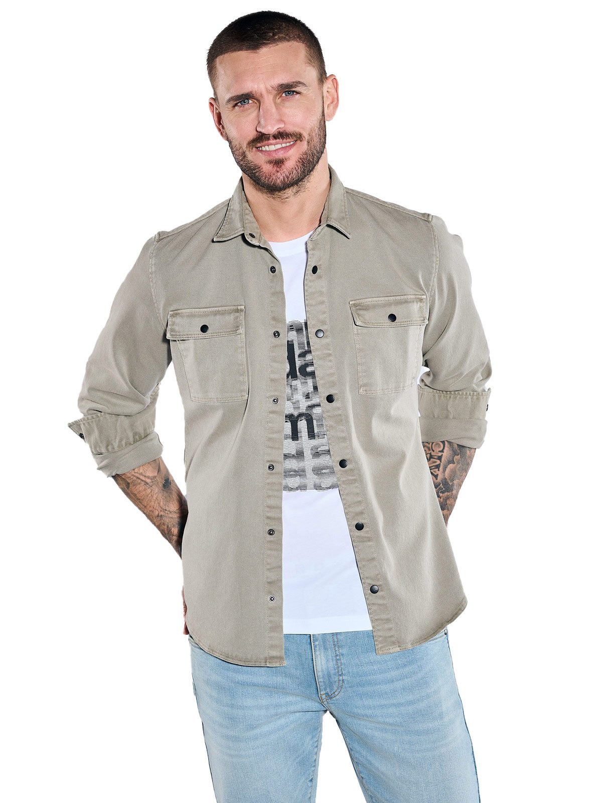 Langarmhemd Langarm-Hemd slim fit