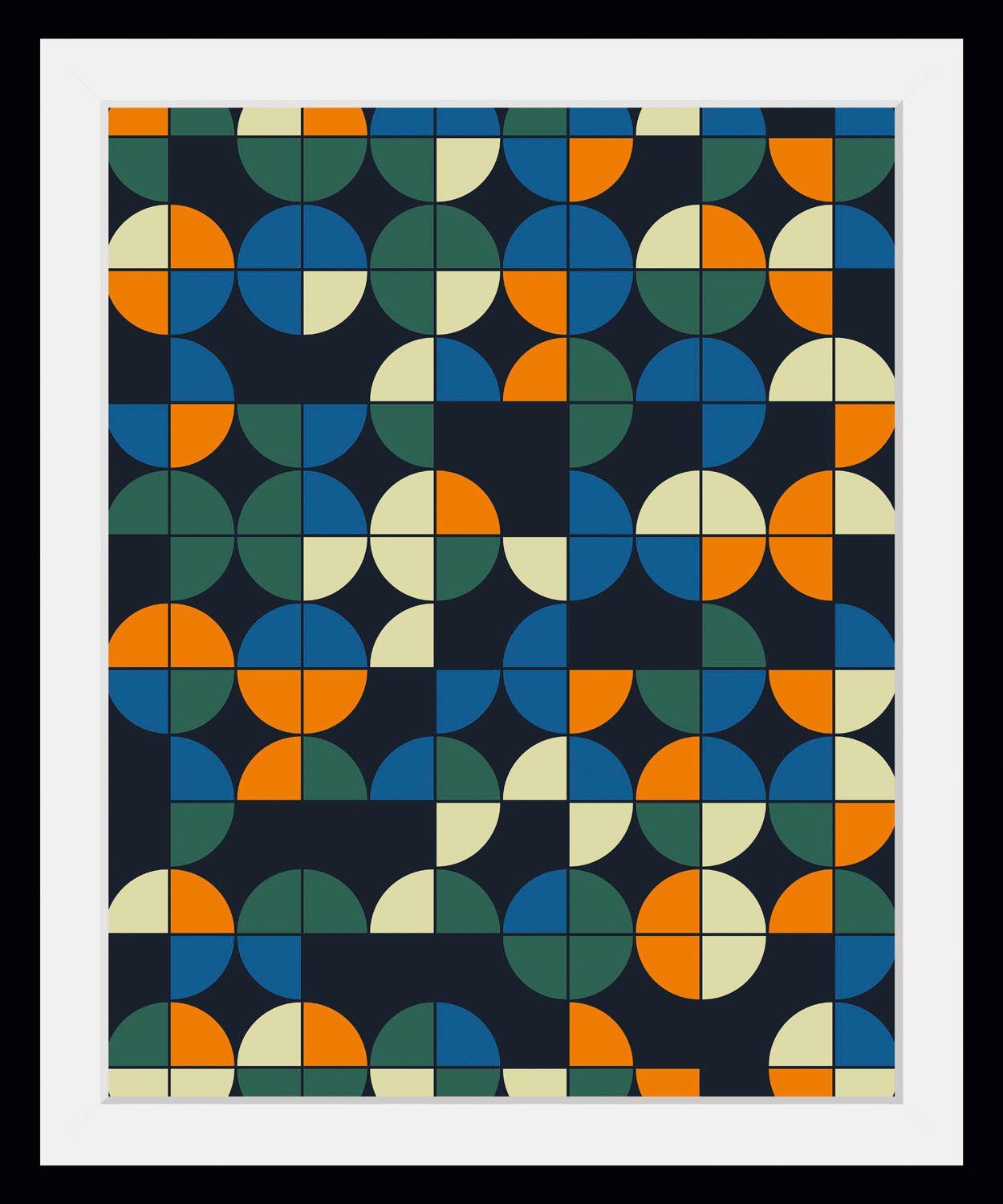 queence Bild Alan, Abstrakt, Figuren, Kunst, Zeichen (1 St), HD Premium Poster-Druck inkl. Holzrahmen