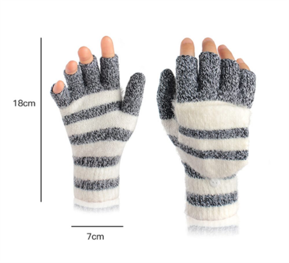 Fingerhandschuhe,Touchscreen mit Handschuhe halber Handschuhe schwarz Strick Strickhandschuhe Strickhandschuhe Fingerklappe, Winterhandschuhe, LYDMN