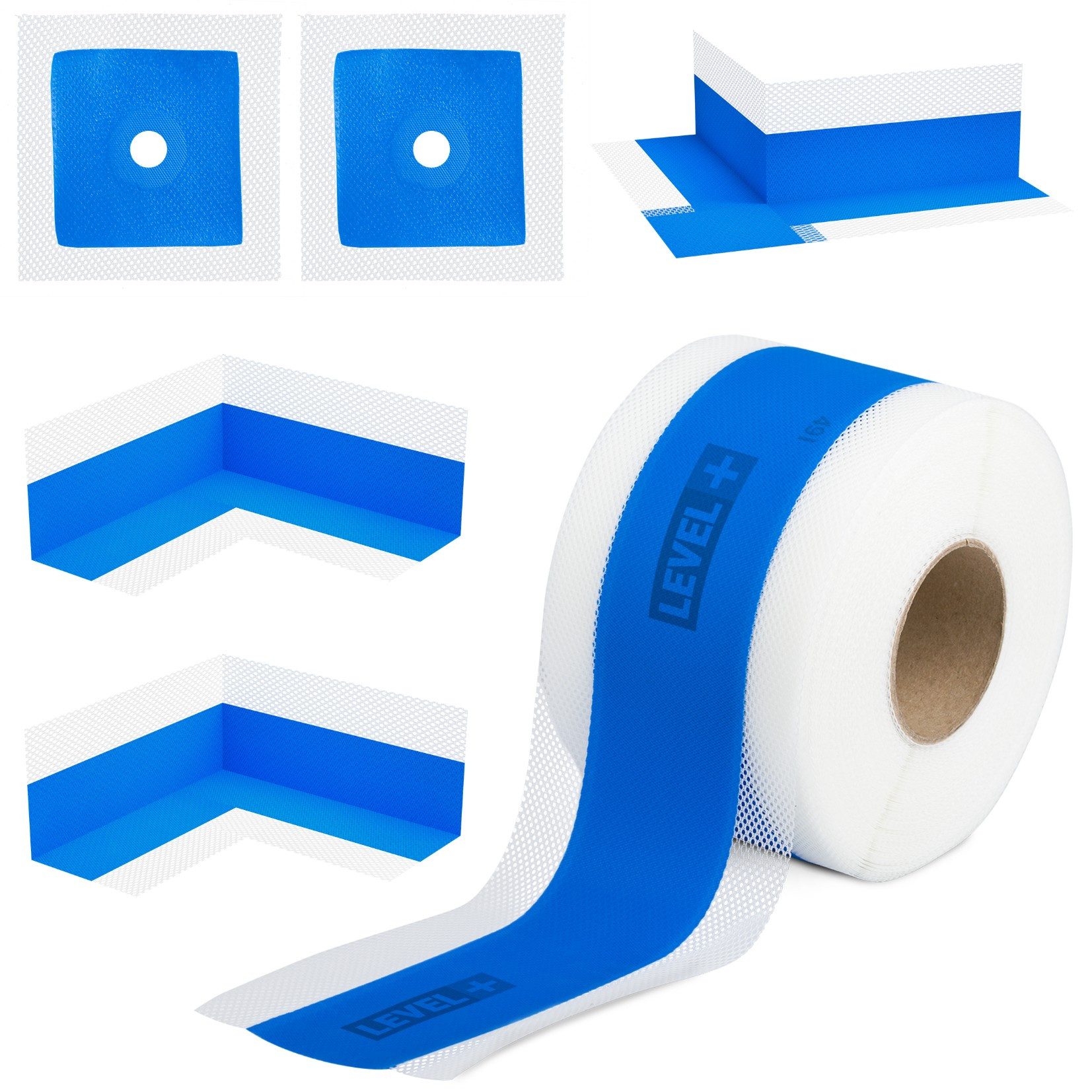 Level+ Fugendichtband Bandset Dusche Balkon Dichtband Dichtbahn Duschelement Ecken B12