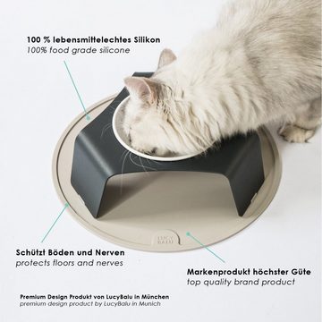 LucyBalu Napfunterlage »CIRCLE (29cm)«, für Katzen, verschiedene Farben, lebensmittelechtes Silikon