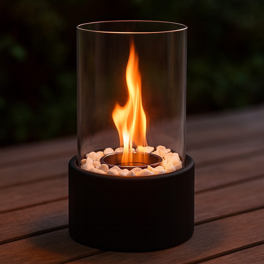 Nettlife Стол-камин Tischkamin Innen Bioethanol Stimmungsvolles Dekoratives Kaminlicht (Für Balkon Schlafzimmer Zuhause), Die Party Geschenkideens oder als stilvolle Tischdekoration