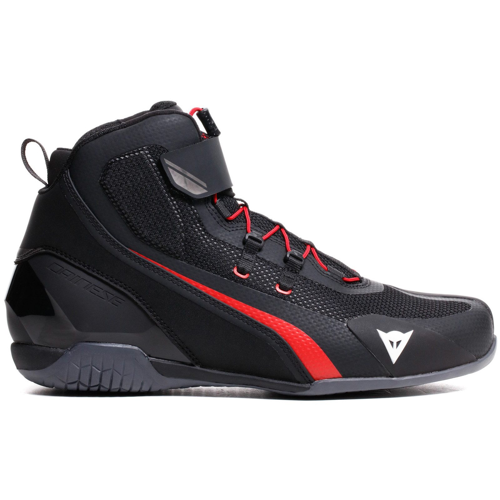 Dainese Dainese Herian Air Motorradschuhe Schwarz / Lava-Rot Motorradstiefel (Packung, Antistatische und Öl- und Benzinfeste Sohle)