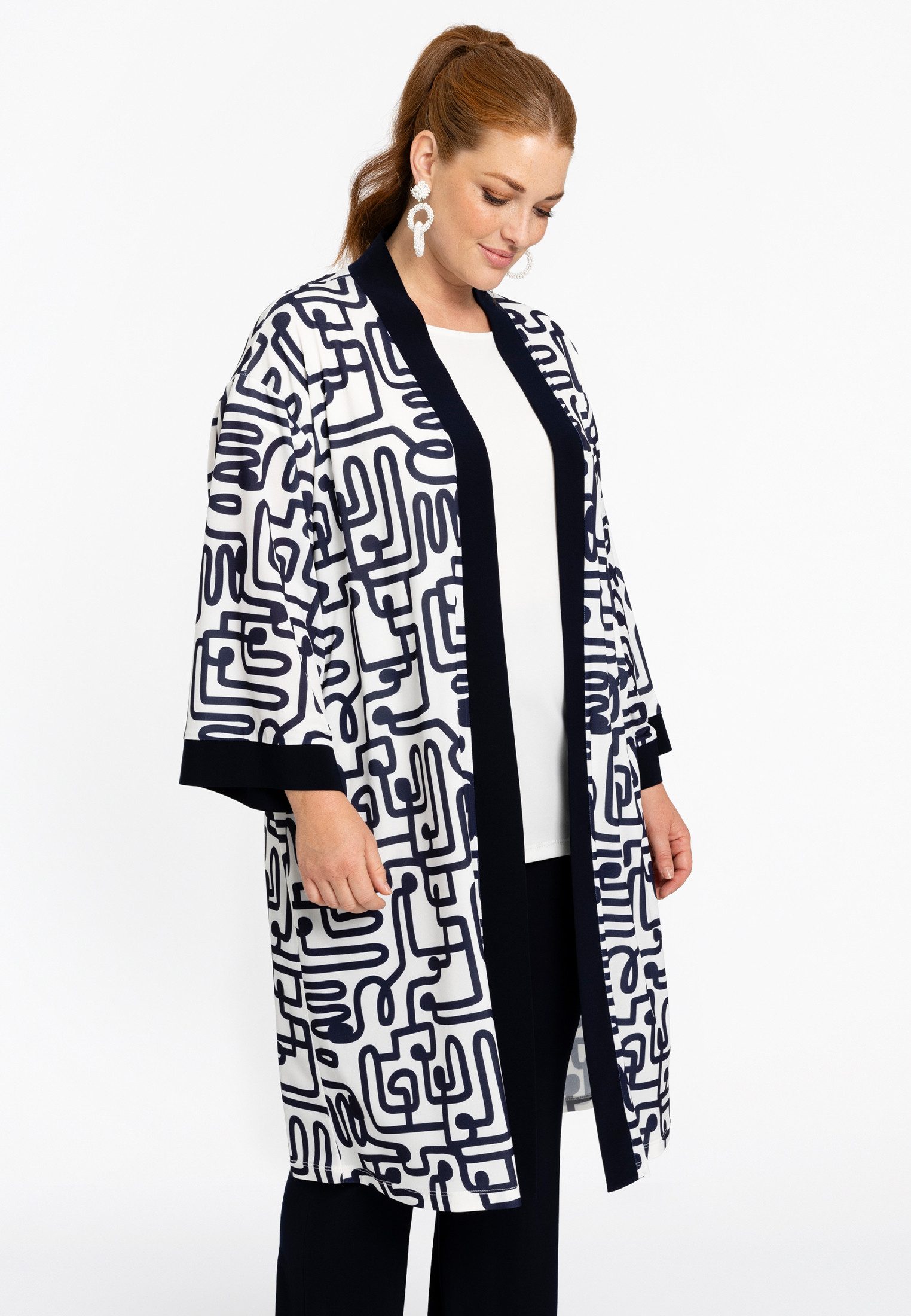 Cardigan Damen Kimono mit Druck