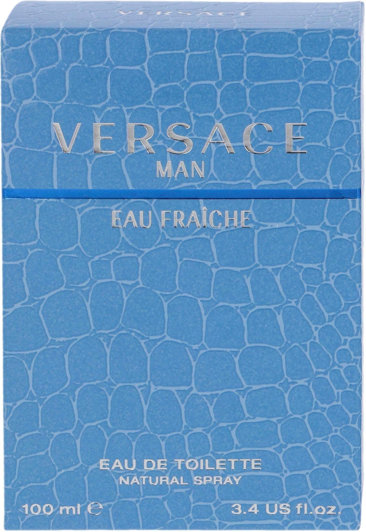Versace Eau de Toilette Eau Fraîche, Zitrischer Herrenduft mit Karambola, Zedernblätter und Moschus.