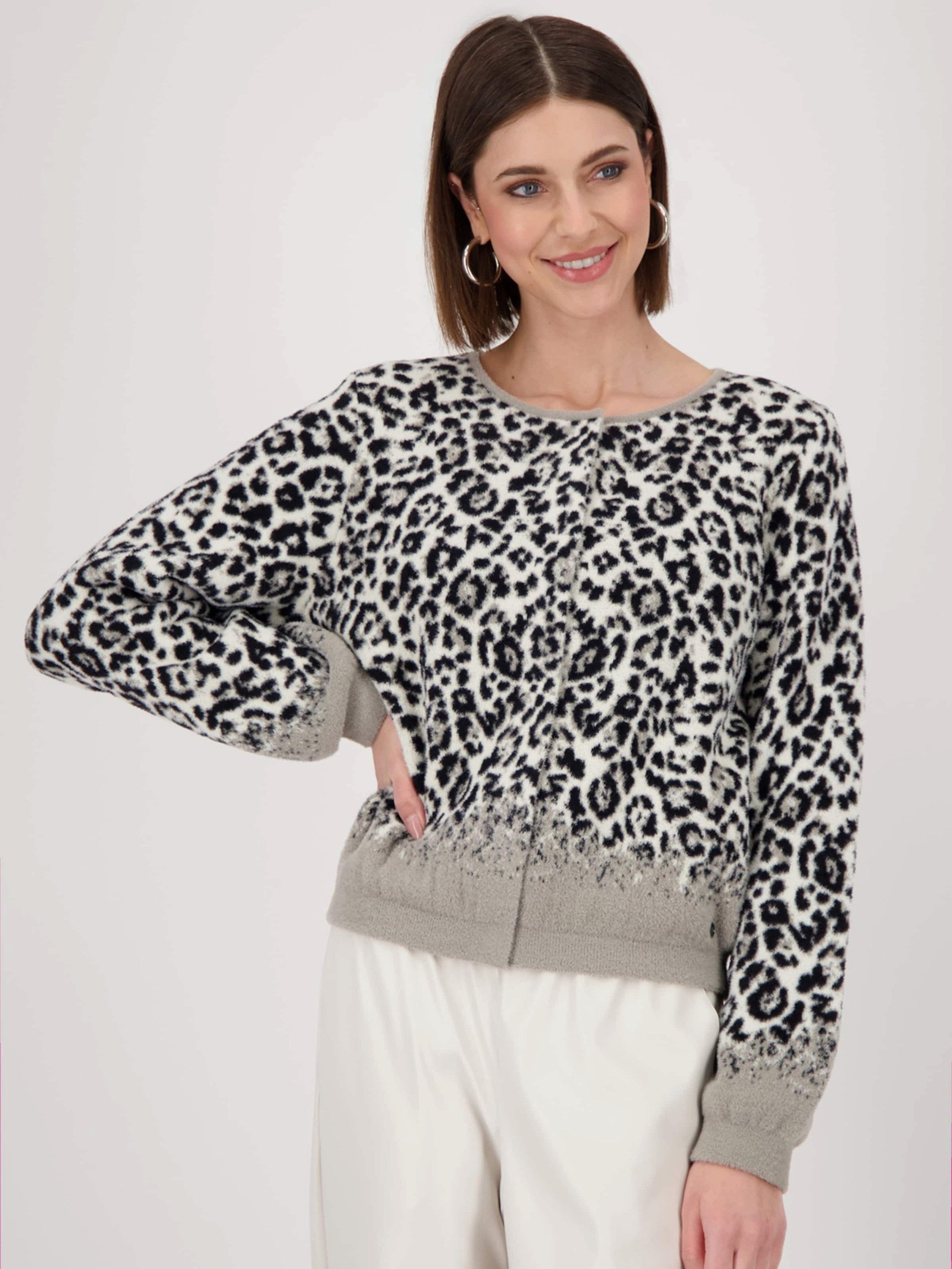 Monari Strickjacke (1-tlg) Plain/ohne Details