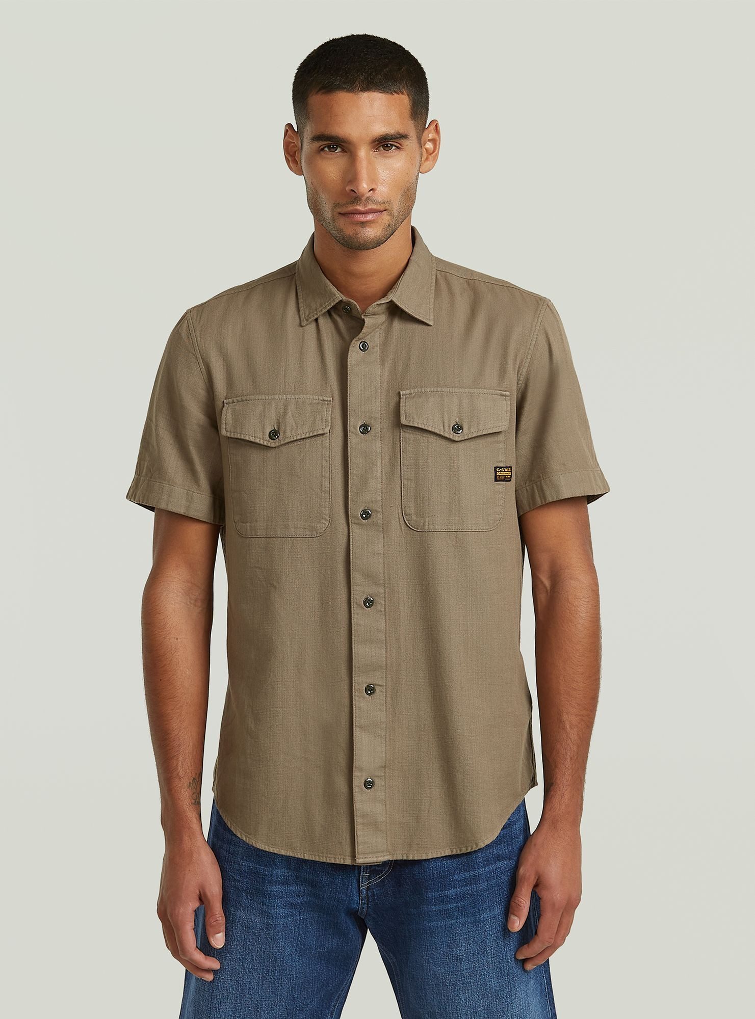 G-STAR Langarmshirt Marine Slim Hemd