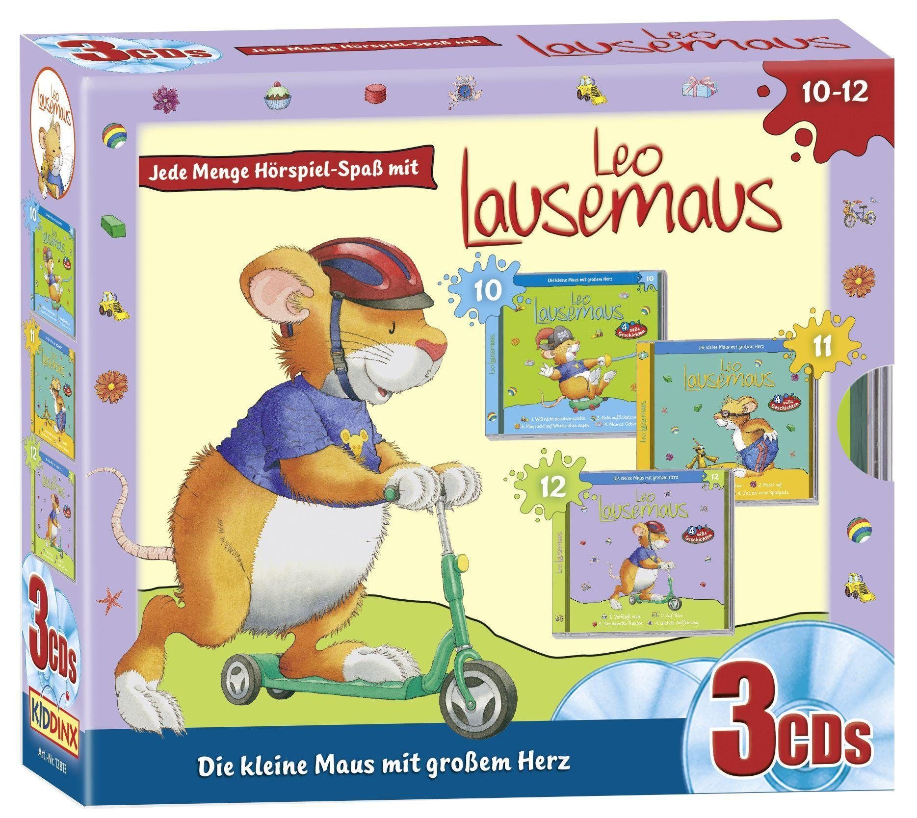 Kiddinx Hörspiel-CD Leo Lausemaus - 4. Box (F.10-12)
