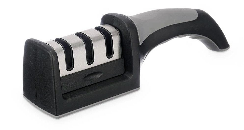 KINVARA Messerschärfer MESSERSCHÄRFER 3 Stufen manuell Messerschleifer Schleifstein 85, Handschleifer Messer Schärfer rutschfest