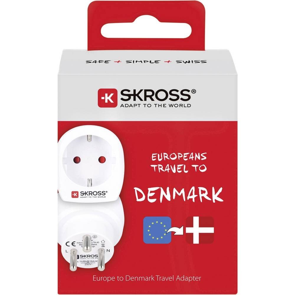 SKROSS Reiseadapter EU to Denmark 1.500232-E Reiseadapter – Bild 5 von 5