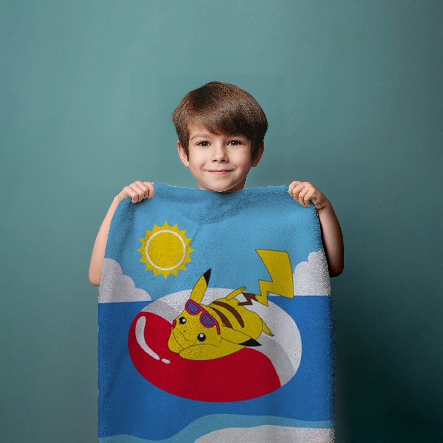 Halantex Handtücher POKEMON PIKACHU Duschtuch Strandtuch Badetuch 70 x 140 cm, (1 Duschtuch, 1-St), Langlebig