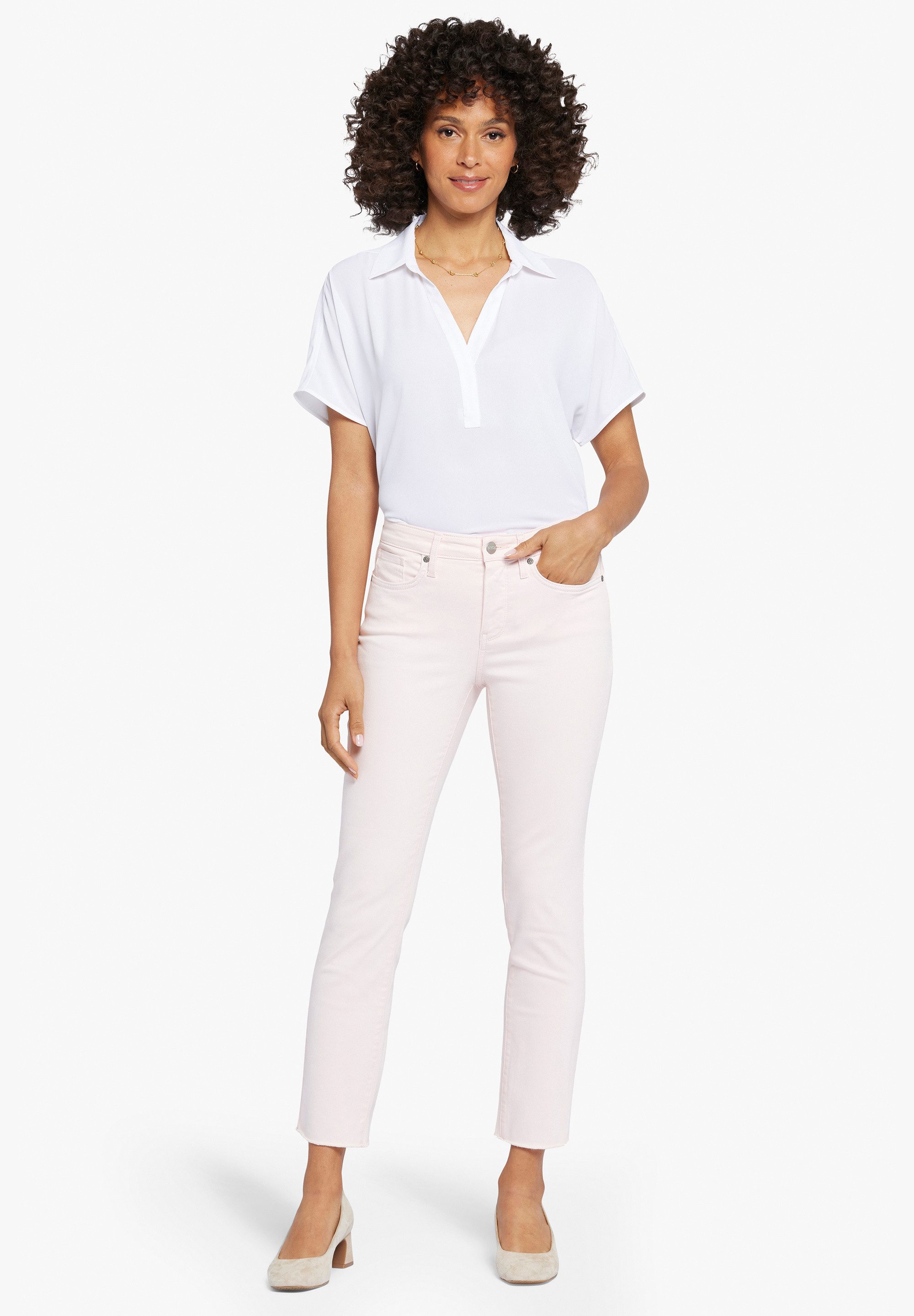 NYDJ 7/8-Jeans Sheri Ankle Fray Hem Schlankmachende Passform