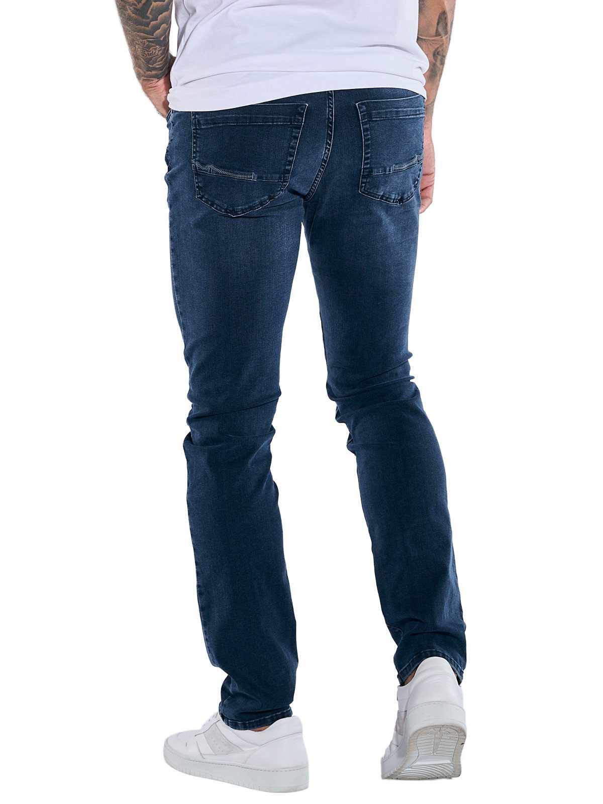 emilio adani Stretch-Jeans Herren Super-Stretch Jeans Slim Fit, Marineblau günstig online kaufen