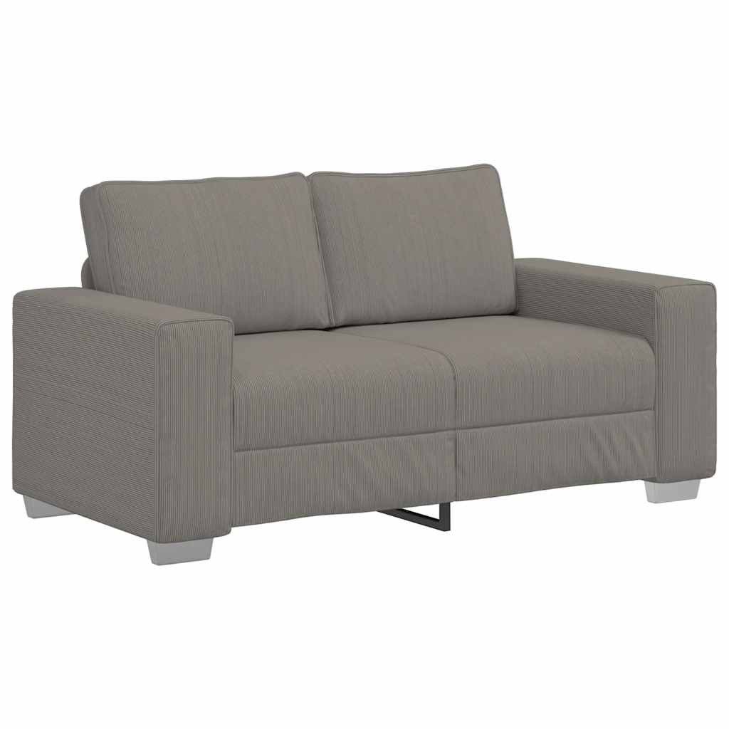vidaXL Sofa Zweisitzer-Sofa Hellgrau 160x77x82 cm Cordstoff, 1 Teile