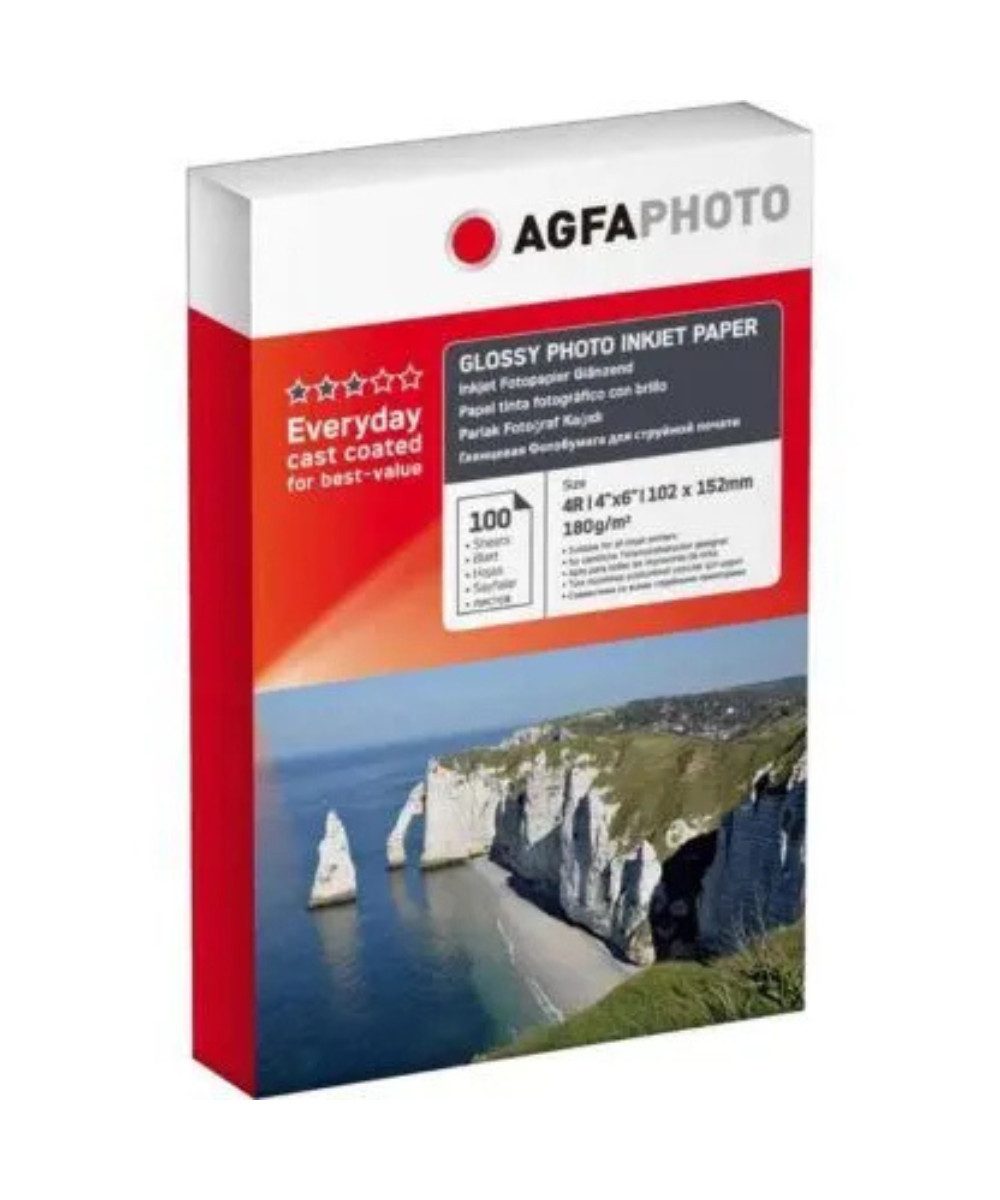 AgfaPhoto Fotopapier AgfaPhoto Everyday Fotopapier – 10 x 15 cm 100 Blatt, Gerätetyp: geeignet für alle Inkjetdrucker