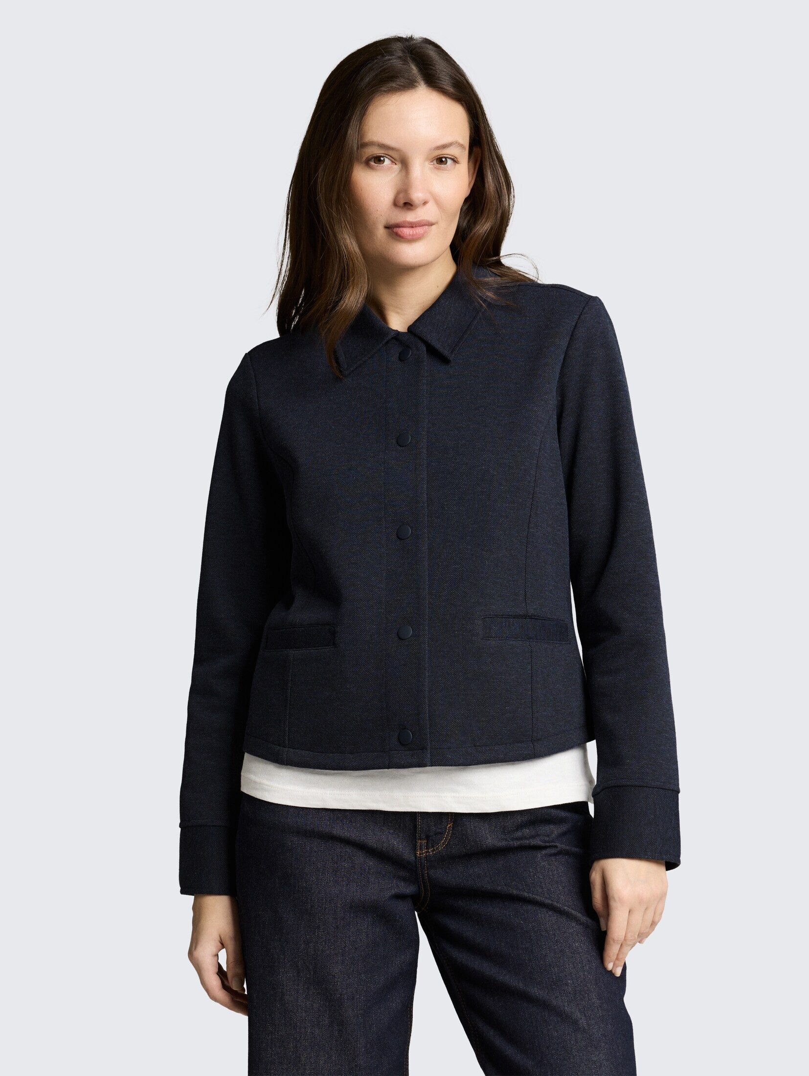 TOM TAILOR Jackenblazer Blazer Regular Fit Piqué Jacke