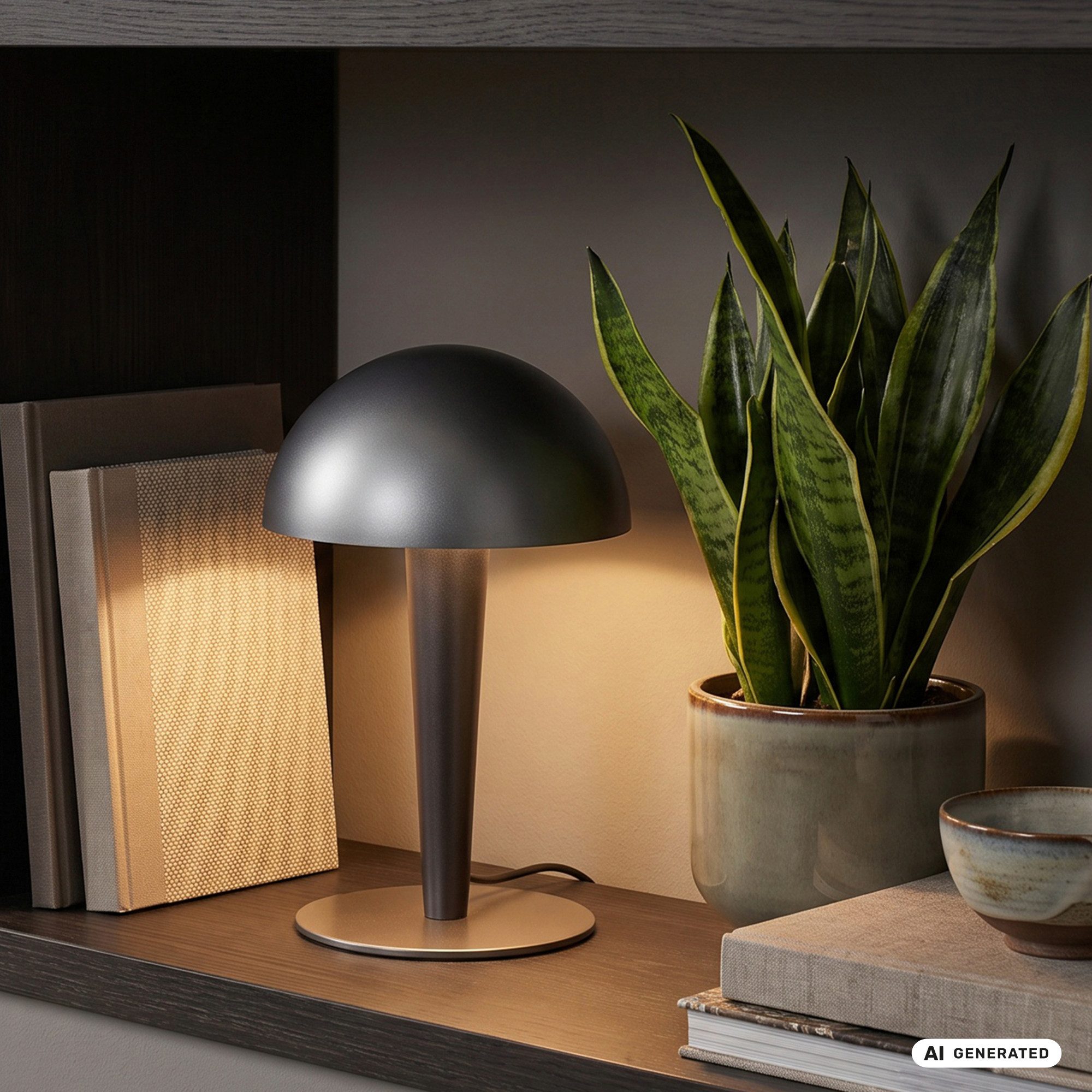 Briloner Leuchten LED Tischleuchte Tischlampe E14 Kabelschalter Pilzleuchte Design, ohne Leuchtmittel, Abhängig vom Leuchtmittel, 15x22,5 cm, Schlafzimmer, Wohnzimmer, Büro