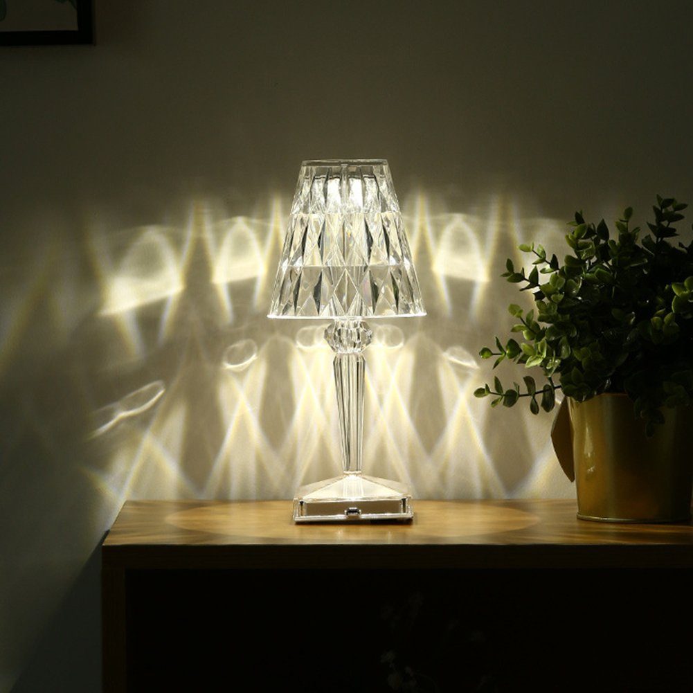 Oneid Schreibtischlampe Crystal dimmbar und Diamond Nachttischlampe,Touch Tischlampe LED