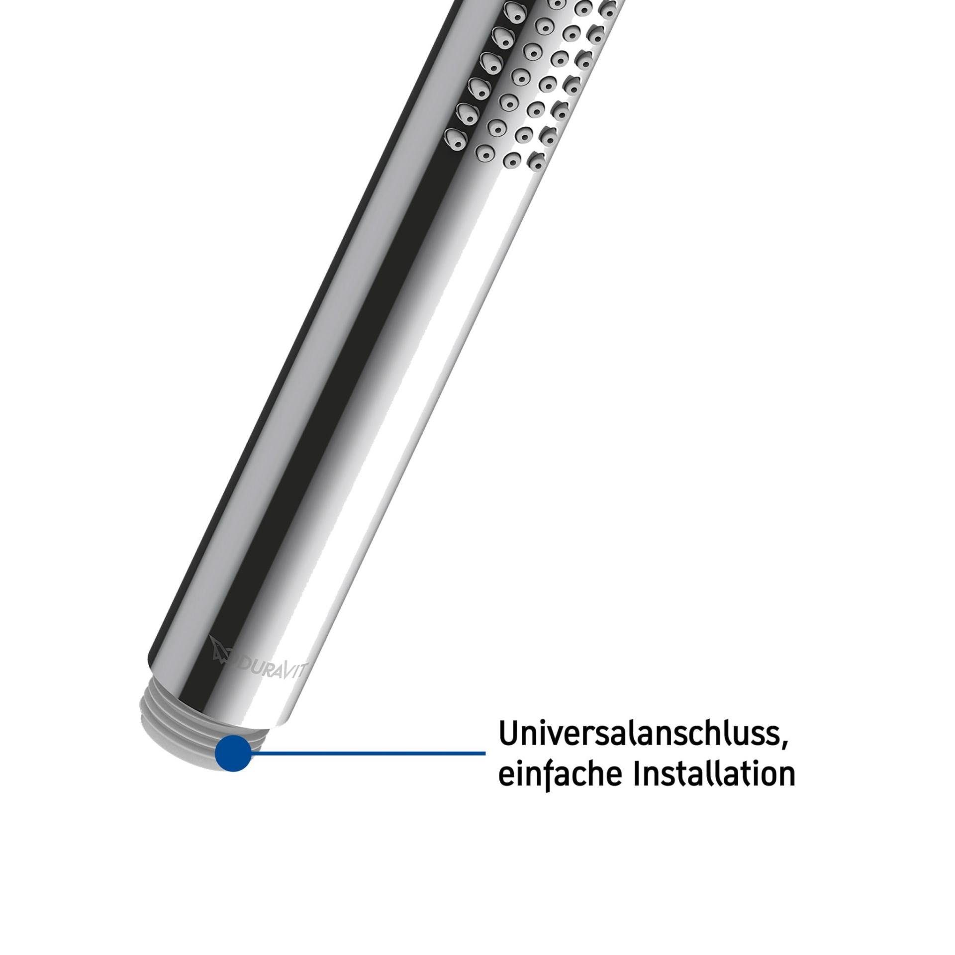 Duravit Duscharmatur Stabbrause MinusFlow Duschbrause Duschkopf Regendusche Silikonnoppen zur einfachen Reinigung